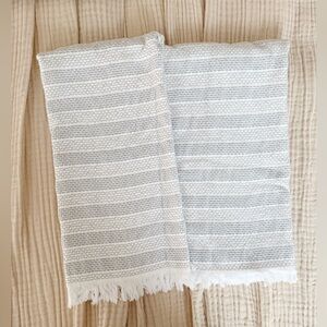 Gray and White Stripe Kitchen Towels